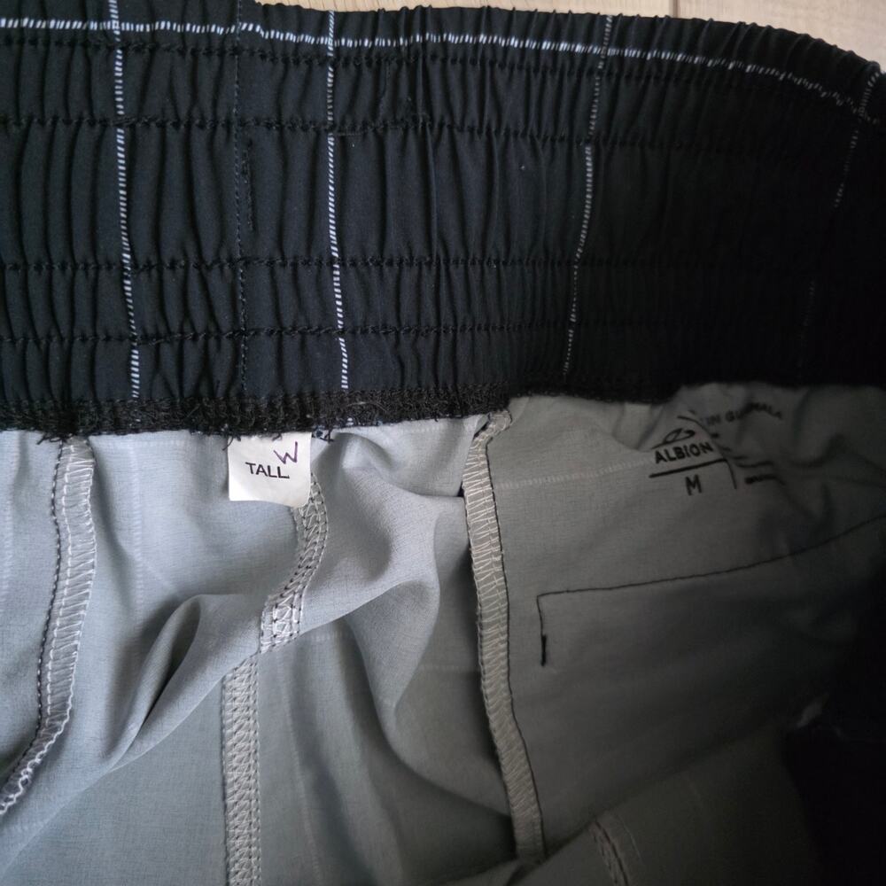 Albion Jetsetter Joggers Windowpane Black White Pants Women Sz M Tall - Picture 12 of 16
